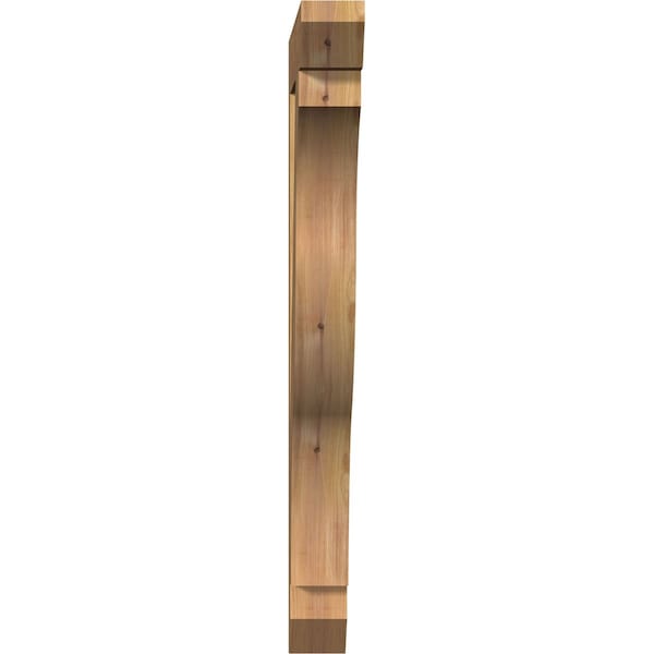 Funston Slat Smooth Bracket, Western Red Cedar, 3 1/2W X 26D X 38H